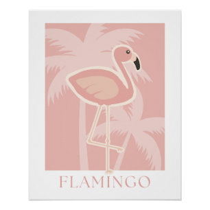 Poster Flamant rose