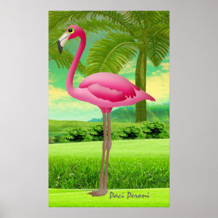 POSTER FLAMANT ROSE - SRF