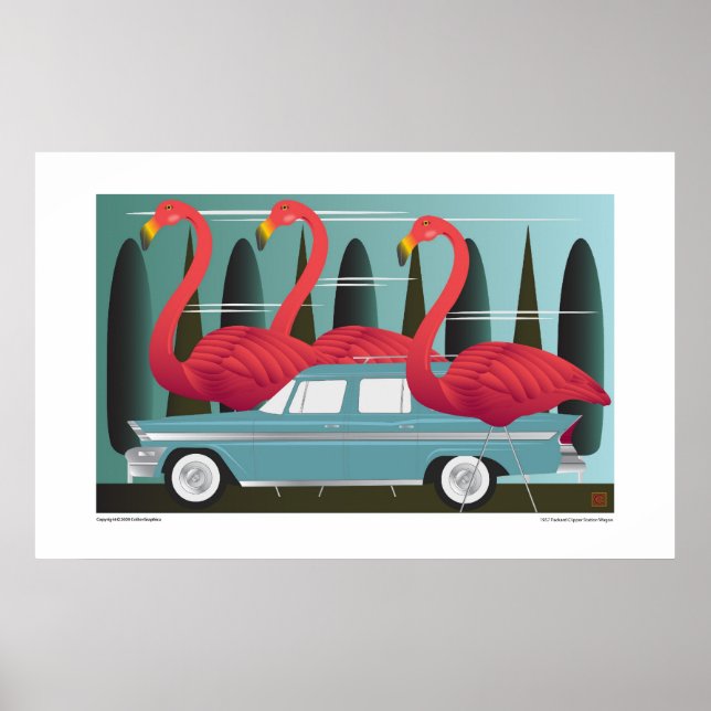 POSTER FLAMANTS ROSES EN VILLE (Devant)