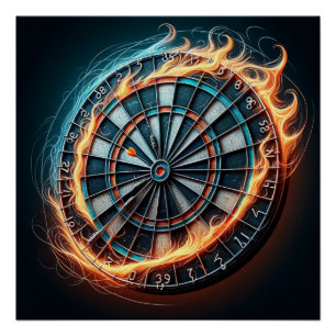 Poster Flaming Dart Arena Inspirez la passion des fléchet