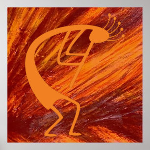 Poster Flaming Kokopelli