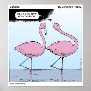 Poster flamingo yoga