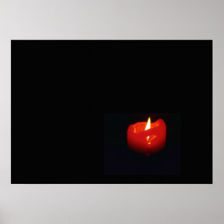 Poster - flamme de bougie rouge