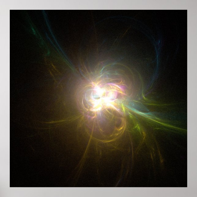 Poster Flamme fractale : La lumière intérieure (Devant)