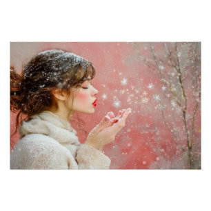 Poster Flammes de neige