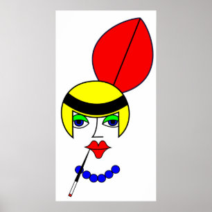 Poster Flapper - Années rugissantes 20