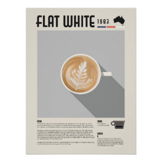 Poster Flat White Coffee