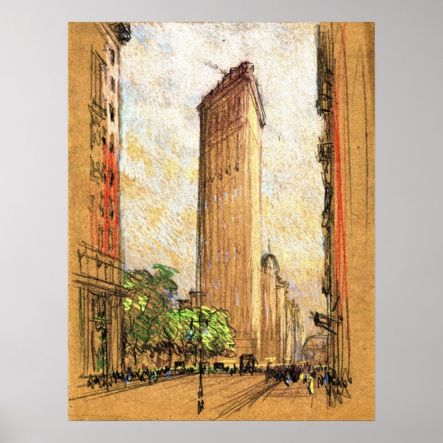 Poster Flatiron Building New York City 1904 (Devant)