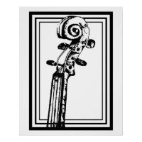 Flèche violon noir et blanc avec traits noirs