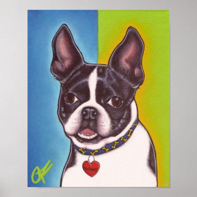 Poster Fletcher the Boston Terrier (Devant)