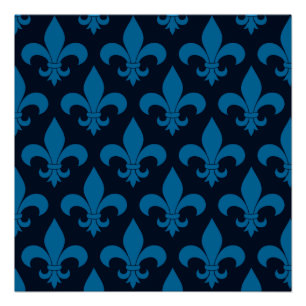Poster Fleur de lis Motif