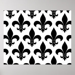 Poster Fleur de lis motif