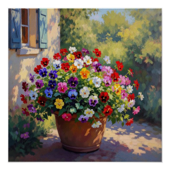 Poster Fleur de Pensée (Devant)