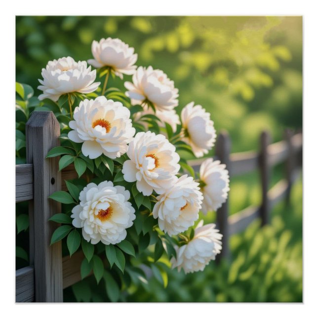 Poster Fleur de pivoine (Devant)