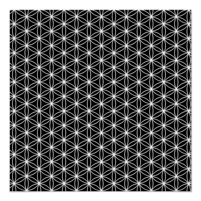 Poster Fleur De Vie Géométrie Sacrée (Devant)