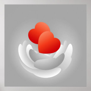 Poster fleur des coeurs