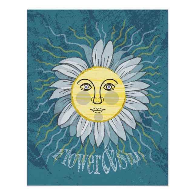 Poster Fleur et soleil - Nature (Devant)