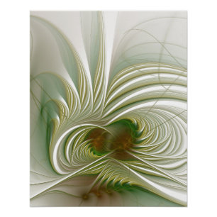 Poster Fleur imaginaire fractale douce et tendresse