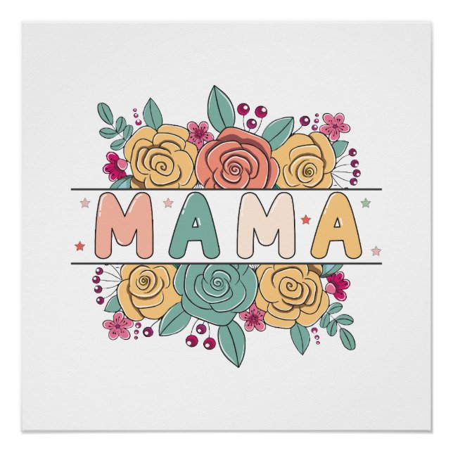 Poster Fleur Mama (Devant)