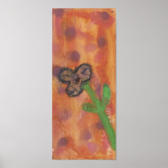 Poster Fleur multimédia mixte (Devant)