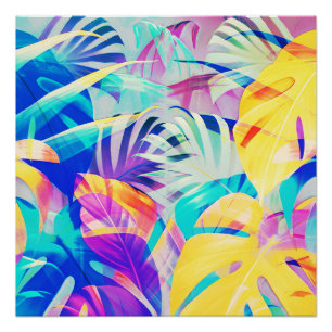 Poster Fleur pastel abstrait moderne