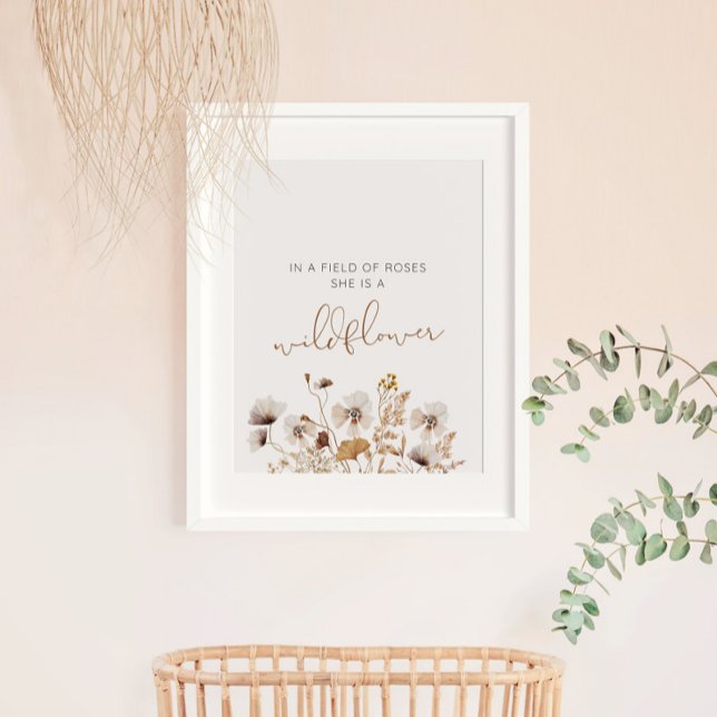 Poster Fleur sauvage Boho (Créateur téléchargé)