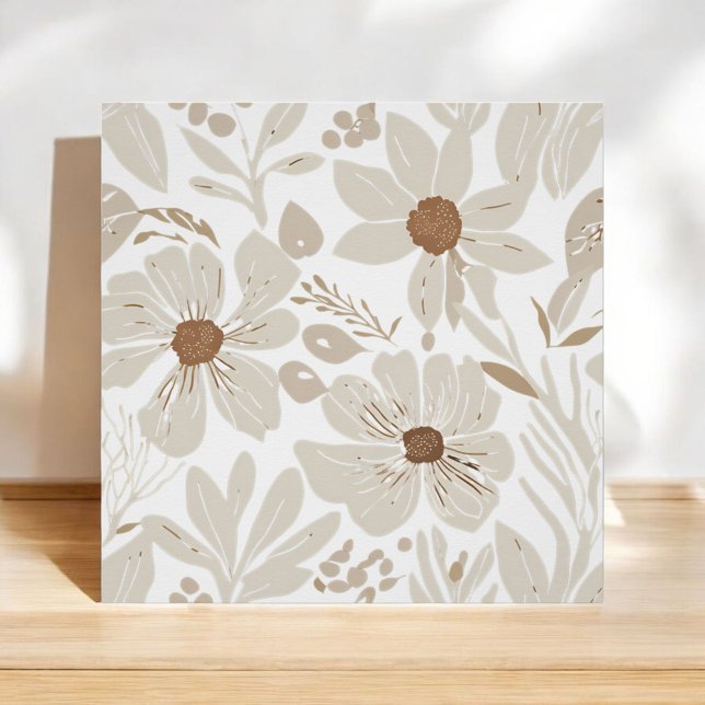 Poster Fleur sauvage en terre cuite Boho Rustique Spring  (Créateur téléchargé)