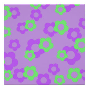 Poster Fleur Sauvage Violette Y2K Gras Vibrante Art de Pr