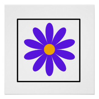Poster Fleur unique encadrée