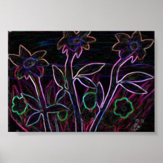Poster Fleurs Aglow
