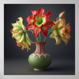Poster Fleurs Amaryllis