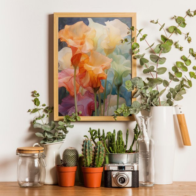 Poster Fleurs Aquarelle Wipsy Datura Élégant Moderne (Créateur téléchargé)