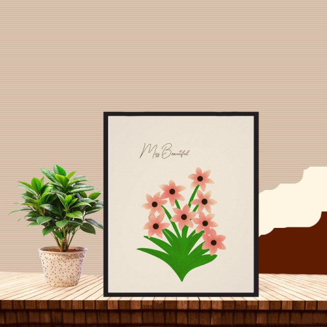 Poster Fleurs couleur de pêche (Créateur téléchargé)