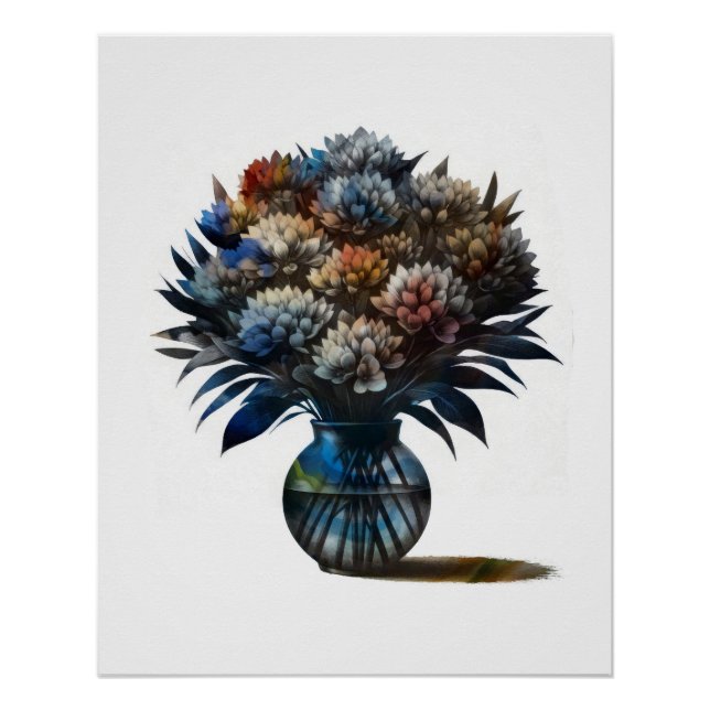 Poster Fleurs dans Vase (Devant)