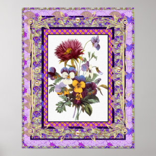 Poster Fleurs d'Art Vintage