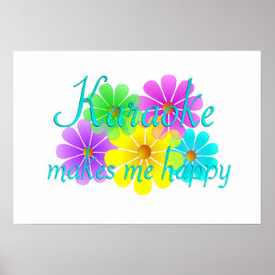 Poster Fleurs de Bonheur Karaoke