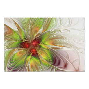 Poster Fleurs de fantaisie fractale douces et tendres 
