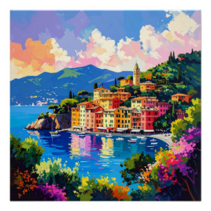 Poster Fleurs de la Côte d'Amalfi