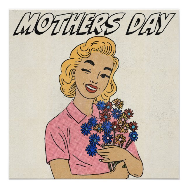 Poster Fleurs de la fête des mères (Devant)