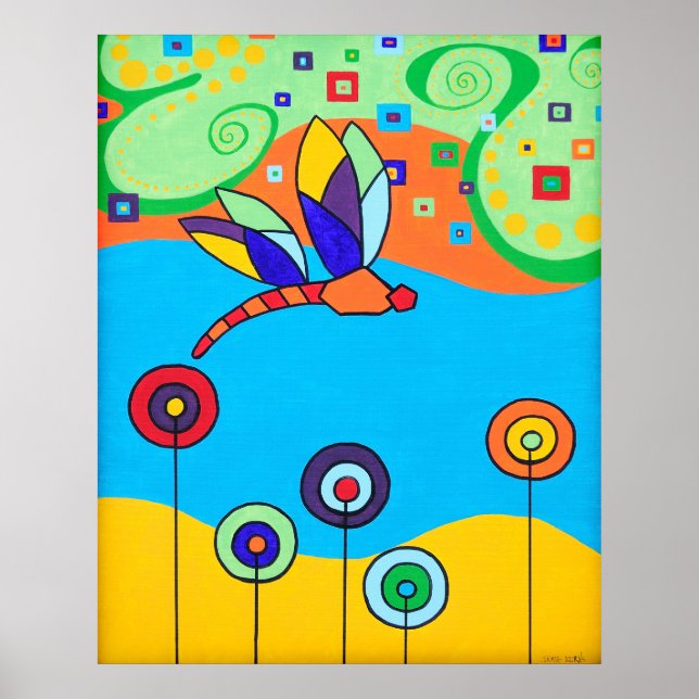 Poster : Fleurs de libellules et de sucettes