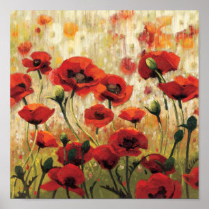 Poster Fleurs de ressort dans un jardin