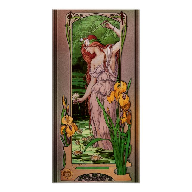 Poster Fleurs d'eau par Élisabeth Sonrel (Devant)