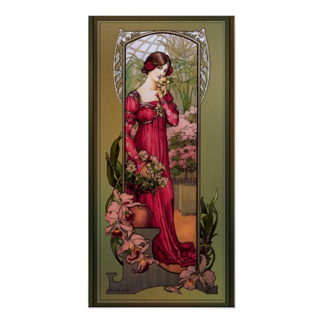 Poster Fleurs des jardins par Élisabeth Sonrel (Devant)