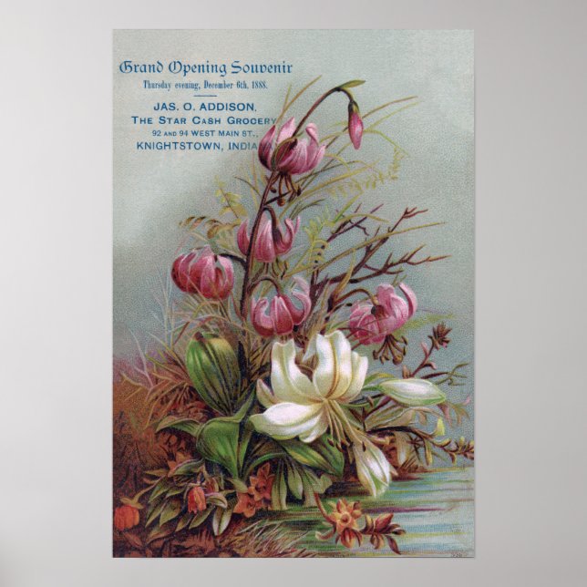 Poster Fleurs d'ouverture Knightstown, Indiana (Devant)