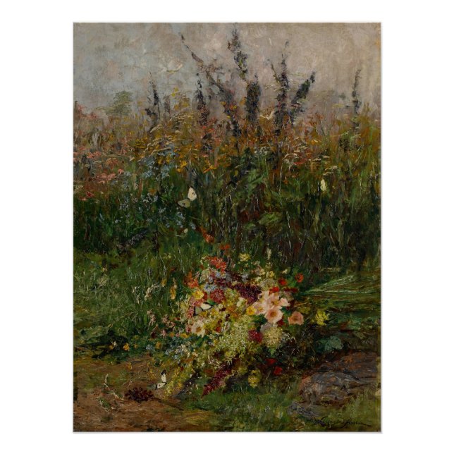 Poster Fleurs estivales du terrain (Devant)