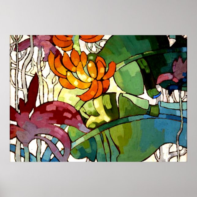 Poster Fleurs hawaïennes (Devant)