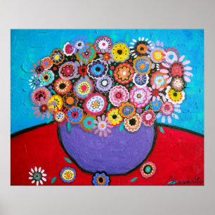 POSTER FLEURS IMMACULEES