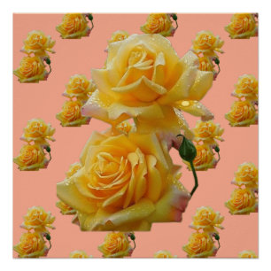 Poster Fleurs jaunes