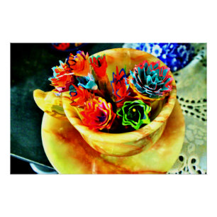 Poster Fleurs lumineuses