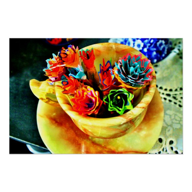 Poster Fleurs lumineuses (Devant)